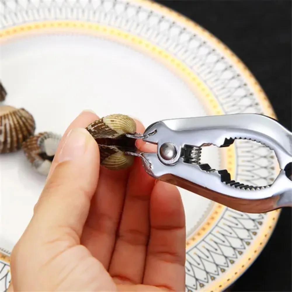 Multifunctional Clam Opener Zinc Alloy Walnut Clip Scallop Oyster Nut Crab Lobster Crackers Seafood Tools Kitchen Accessories