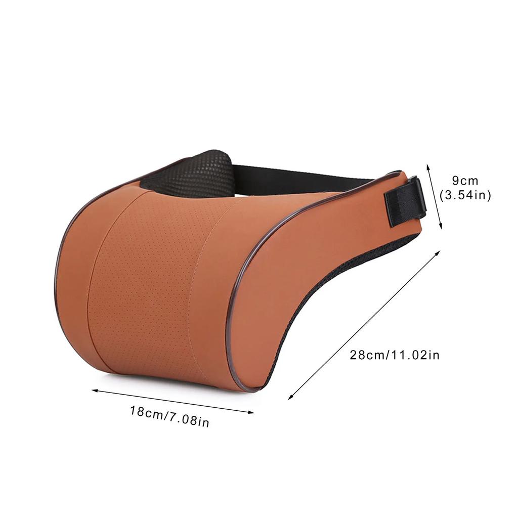 Car Headrest  Pillow  Memory Foam Padding  Flower Pillow PU Leather Car Neck Rest Seat Headrest Cushion Car Interior Accessories