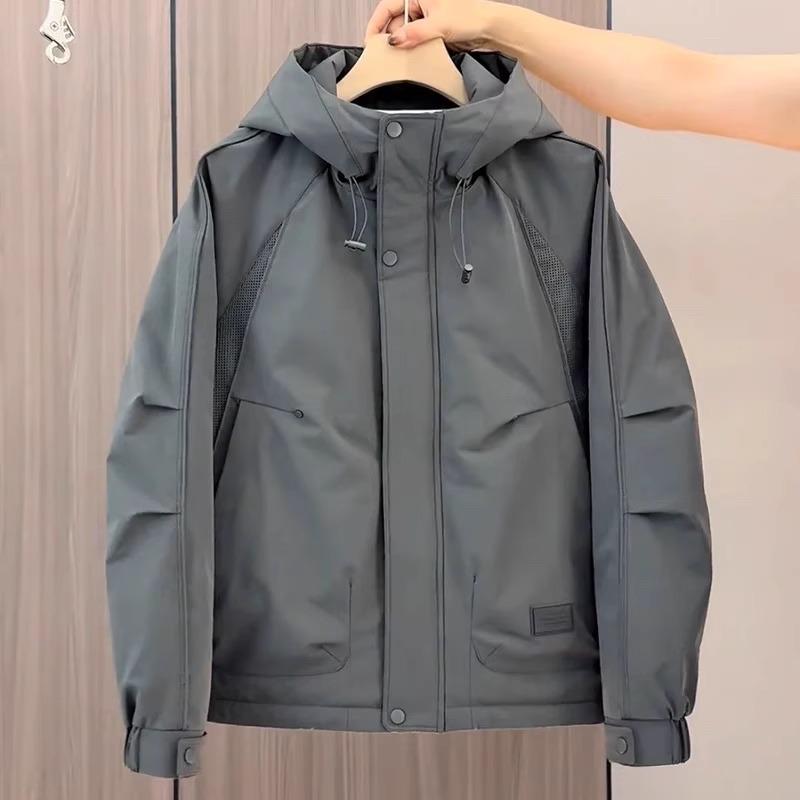 Men's High-End Fashion Plus Size Winter Hooded Cotton Workwear Padded Jacket