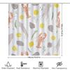 Seafood-Themed Shower Curtain With Octopus And Lobster Design For Bathroom Decor Peach Yellow Orange Gray Color Pattern Waterpro