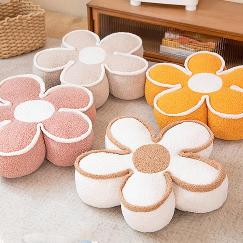 Plush Flower Cushion Pillow Soft And Comfortable Floor Cushion For Sofa Or Chair Adds Charm Touch To Any Home Decors