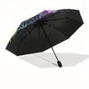 Chakra, Flower of Life themed Eight rib Automatic Folding Umbrella Is Suitable for Both Men and Women, Making It A Perfect Christmas and Val