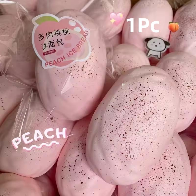 Hot Novelty Soft Simulated Muddy Succulent Peachice Bread Squeeze Release Tool Squeeze Squishy Diy Decompression Slow Rebound