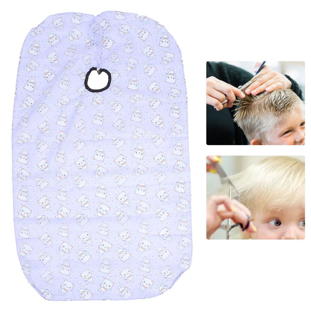Cute Cartoon Salon Hair Cutting Dyeing Cape Waterproof Adjustable Children Styling Apron