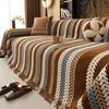 Non-Slip Sofa Cover With Corner Straps, Decorative Couch Cover And Stretch Sofa Slipcover For Chaise Pieces