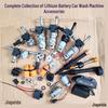 Complete Set for Lithium Battery Car Washer: Pump, Motor, Gearbox, Bearing, Switch, Water Gun, Battery, Charger.