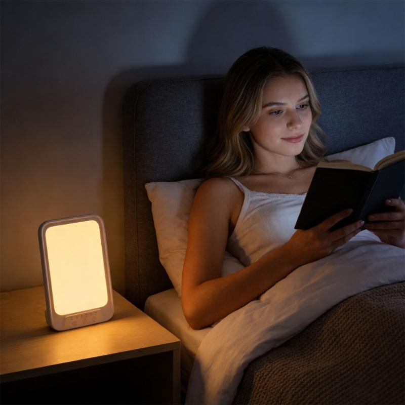 Touch Activated Natural Lamp Offering Time Function And Previous Setting Feature For Reading Relaxation