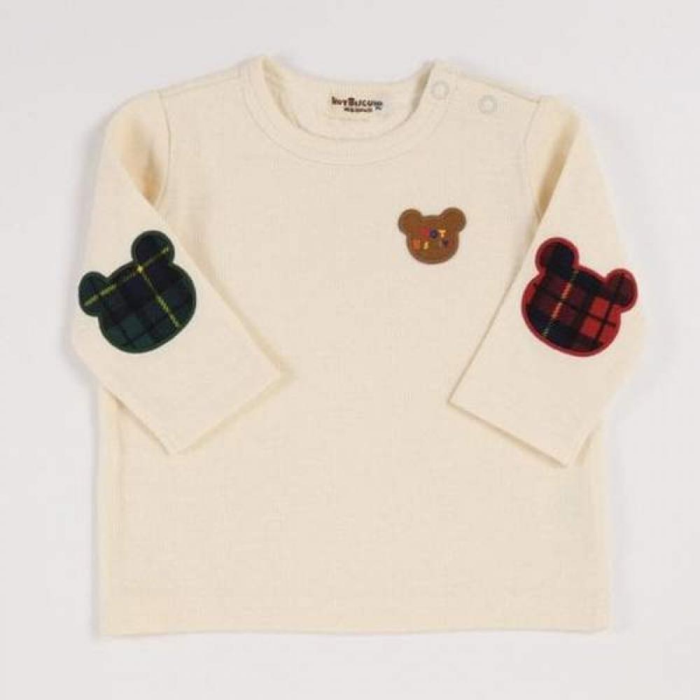 Miki House Bear Check Elbow PaTch T 17o305205 06