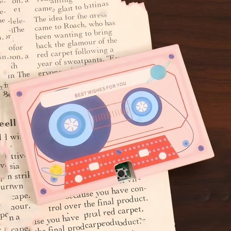 1 Stück Grußkarte Sprachaufnahme Grußkarte Geburtstagsgeschenk für bedeutungsvolle Beichte Tonband Sprachaufnahmekarte Rückseite