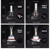 F2CSP H1/H3/H4/H7/H11 Auto-LED-Scheinwerfer, Dekodierungsscheinwerfer, nah und fern, integrierte Scheinwerfer, 3000 K-25000 K, 1 Paar