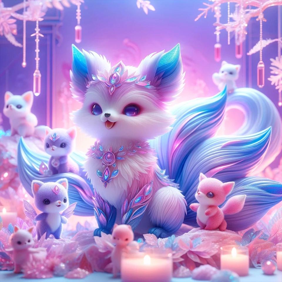 

5D алмазная живопись новый продукт лиса фантазия полный квадрат круговая вышивка мозаика животное DIY алмазная живопись украшение дома Full Round 20x20CM