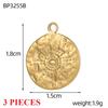 3PCS/LOT CARLIDANA Handmade Gold Plated Stainless Steel Charms, Sun Star Flower Butterfly Pendants for Bracelet Necklace Making