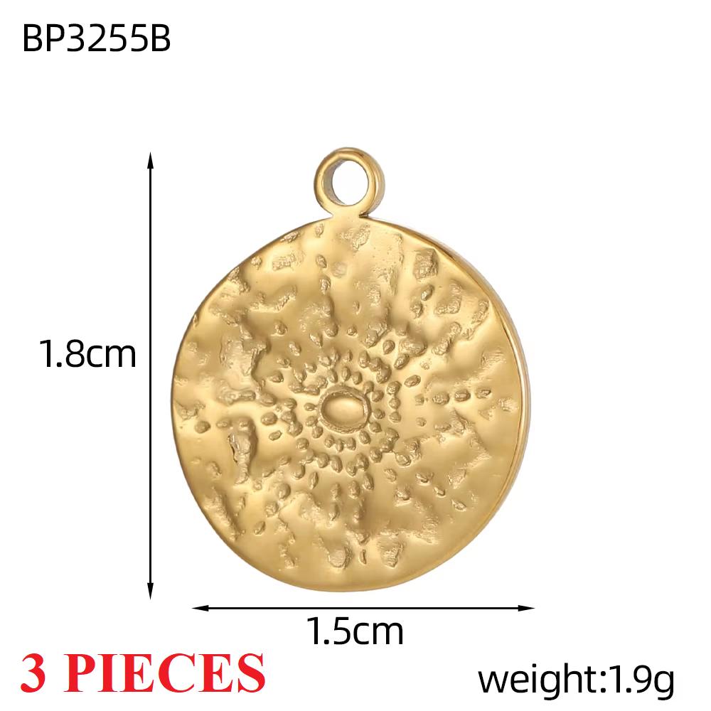 3PCS/LOT CARLIDANA Handmade Gold Plated Stainless Steel Charms, Sun Star Flower Butterfly Pendants for Bracelet Necklace Making