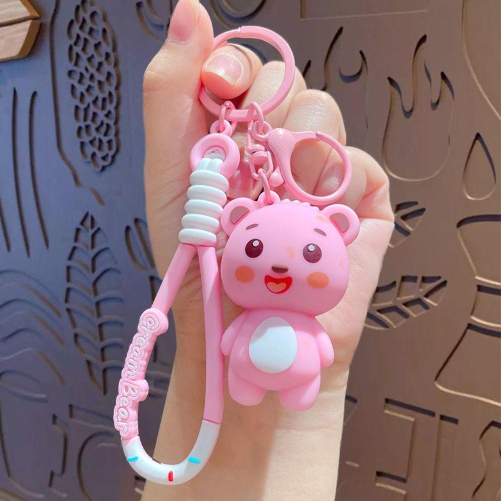 Decoração de chave Bonecas de desenho animado Pingente Animal Chaveiro de carro Requintado Kawaii Urso Chaveiro Presentes