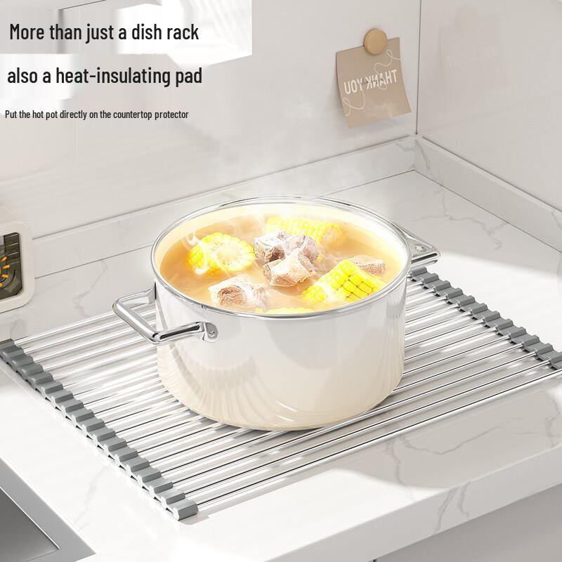 Zusammenklappbares Aufrollbares Abtropfgestell für die Küche