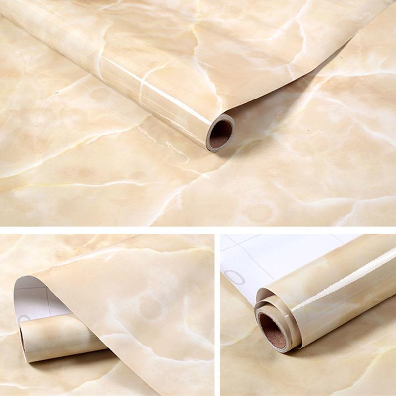 Modern Kitchen Marble Contact Paper Vinyl Wall Sticker Marble Cabinet Countertop Stickers Self Adhesive Waterproof PVC Wallpaper