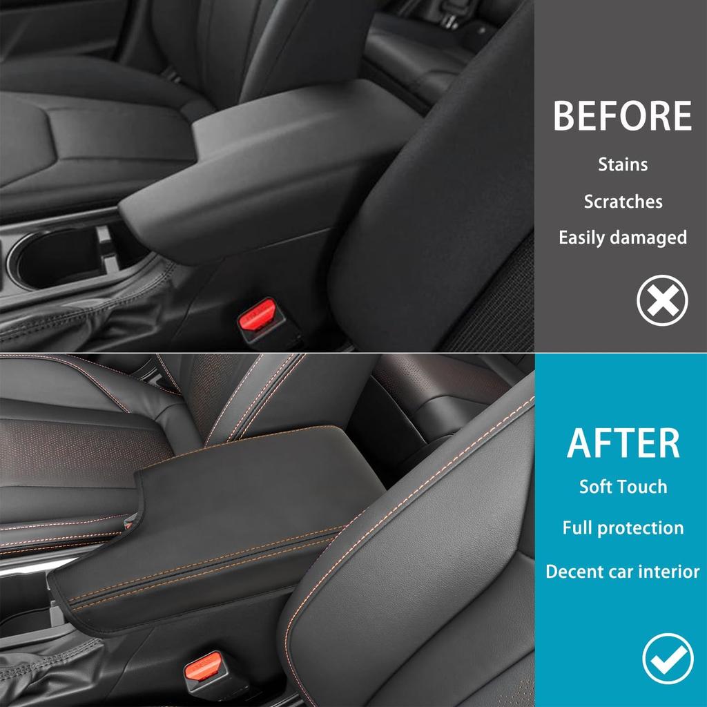 Center Console Armrest Cover for Subaru Crosstrek Accessories 2018-, for Impreza 2017- Arm Rest Box Lid Protection Trim, Armrest Seat Leather