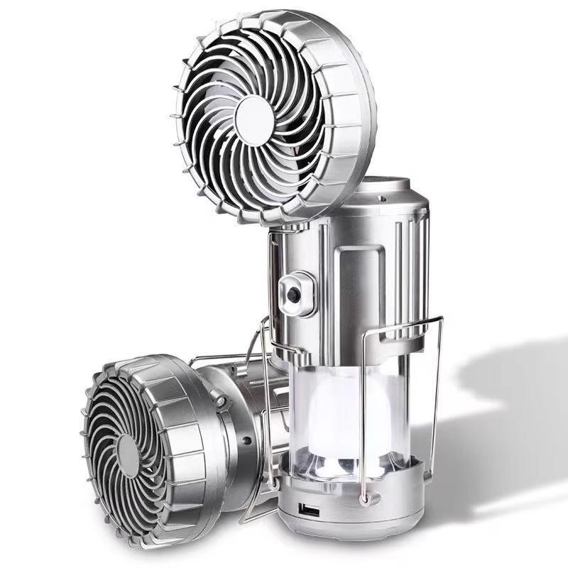 Handheld Camping Light Fan Solar Light Powerful Solar Lamp Rechargeable Bulb Lamp Portable Outdoor Solar Lantern