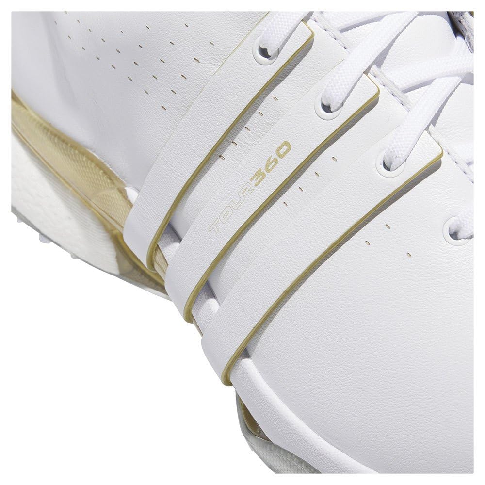 Golf Shoes Tour 360 24 Footwear Metallic Cm 2E [Adidas Golf] Men's White/Gold Metallic/Silver 27.0