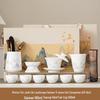Mutton Fat Jade Ink Landscape Ceramic Tea Set