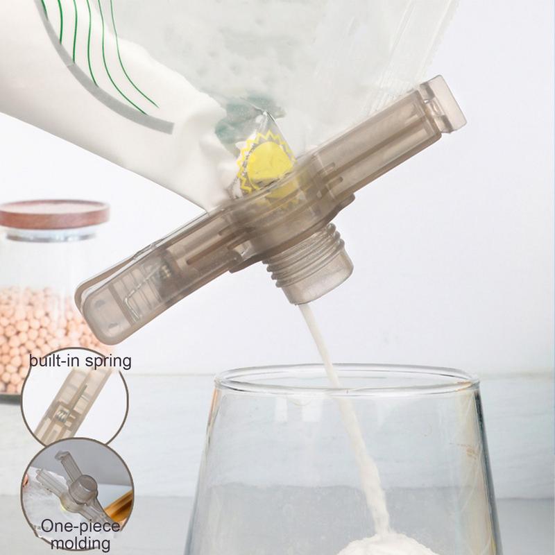 

Bag Clips For Food 5X Bag Closures Sealing Clips Bread Bag Clamp Snack Storage Clips With Spouts Sealing Bag Clips For Kitchen сірий колір