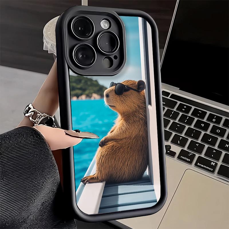 Handyhülle für iPhone 17 Air 16E 15 16 Pro Max Tier Capybara Niedliche Hülle 14 Plus 13 12 Mini Weiche Schale Silikon Fundas