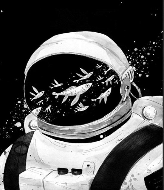 RUOPOTY צייר לפי מספרים אסטרונאוט איור קיר אמנות ייחודית מתנה מצוירת ביד תמונה לפי מספרים ירח לסלון