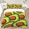 3pcs Avocado Print Bedding Set, Breathable and Soft, Suitable for All Seasons, Ideal for Home Use, Suitable for Bedroom Decor 21173