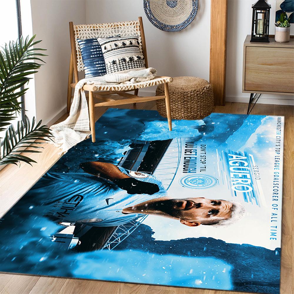 Dynamic Soccer Action Floor Mat Perfect for Bedrooms Kitchen Dining Room Dormitory Anti-slip Rug Office home decor Perfect Gift for Friends & Family