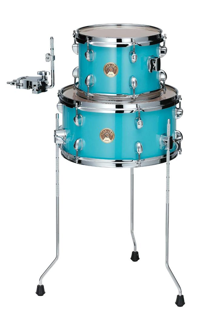 TAMA Bassdrum Tom Floorpack Aqua Blue [Ultrakompaktes "Minimum Unit"-Set, CLUB-JAM MINI] 10" + 14" Erweiterung LJKT10F14-AQB