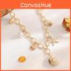 Natural Seashell Pendant Necklace For Women With Pearl Accents Summer Accessory