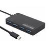 USB 3.0 Type-C Hub Splitter with 4 Ports and Power Interface