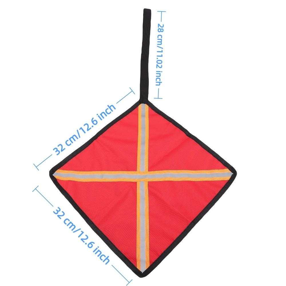 2PCS Red Safety Warning Flags 12.6*12.6in High Visibility Flags Reflective Safety Flags Outdoor Use