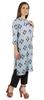 Moomaya Printed Womens Kurti 3 4 Sleeve Mandarin Collar Straight Kurta Soft Summer