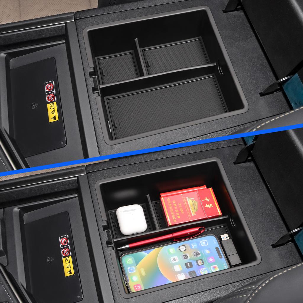 For Lexus GX 550H 2025 2025 Center Console Armrest Storage Box Tray Organizer Accessories Tidying Black