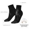 Silk Spinning Spider Scary Spider Ankle Socks Male Mens Women Summer Stockings Printed