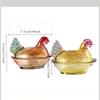 1pc Luxury Crystal Glass Chicken-Shaped Candy Dish , Elegant Tabletop Decor for Office, Home Kitchen , Ideal for Sweets, Snacks, and Cookies