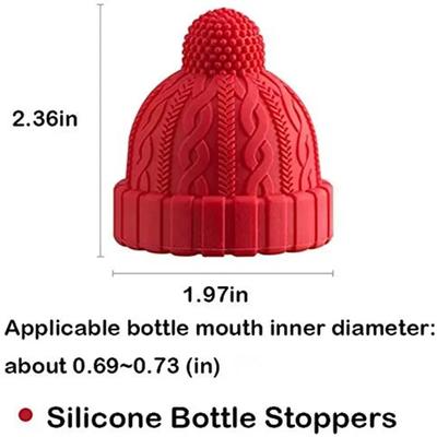 Creative Christmas Magic Hat Wine Stoppers Silicone Wine Stopper Reusable Decorative Seal Stopper Cap for Wine Beverage