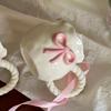 Cute Pink Relief Bow Ceramics Mug Cups Coffee Milk Drinks Ceramics Handle   Cup with Box Girls  Gift