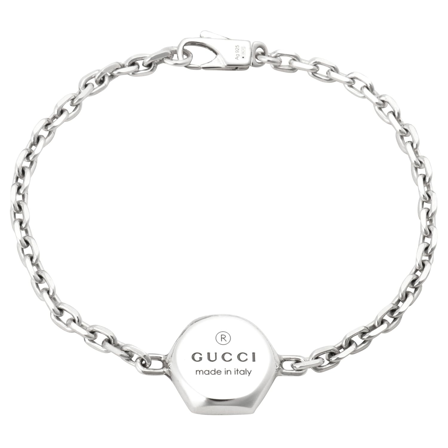 

Gucci Trademark Engraved 779169 J8400 16cm Bracelet, 16cm, Silver, 8106, [Used]