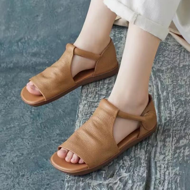 

Fashion Women Flats Sandals Fashion Retro Shoes Casual Walking Summer Shoes Woman Trend Shoes 2025 Designer Brand Beach Zapatos Female 35