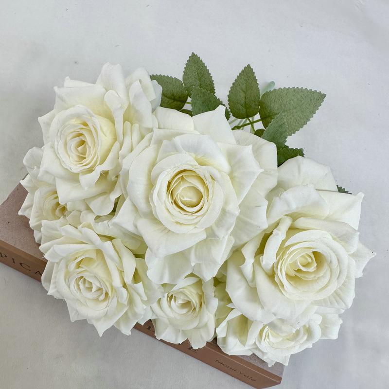 7 Heads Rose Silk Artificial Flower Bride Bouquet Wedding Floral Arrangement Materials Home Table Vase Decor Party Props Gifts