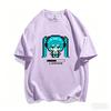 Hatsune Miku Miku Pixel Short Sleeve Adult Children's T-shirt Loose Half Sleeve Anime Creative Clothes
