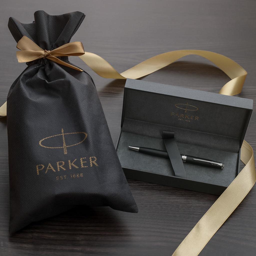 PARKER Sonnet Matte Black CT Ballpoint Medium Comes in a Gift Box with a Shopper Bag and Brand Perfect as a Premium Official Product Number 1950881 V4