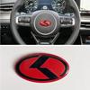 UQQV8 3D Aluminium Car Steering Wheel Center Emblem Badge Sticker Decal For KIA K2 K3 K5 KX5 GT Forte Rio Optima Sorento Accessories