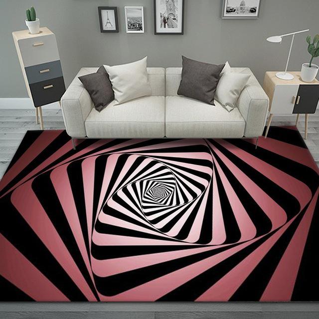 3D Optical Illusion Vortex Carpet - Bedroom & Living Room Floor Mat