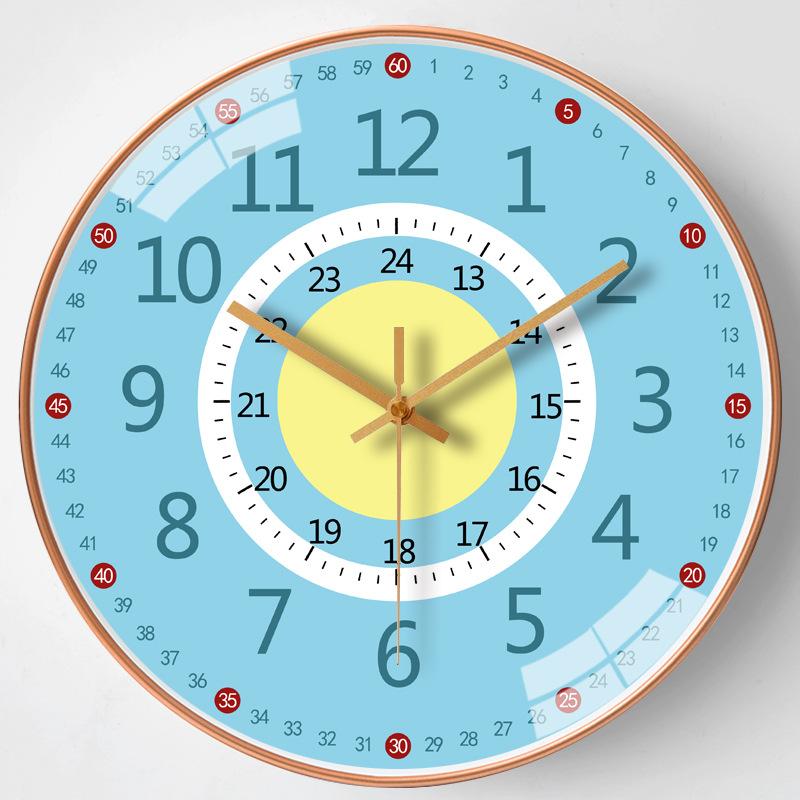16-inch 40cm wall clock modern simple living room clock mute early education clock bedroom home quartz clock