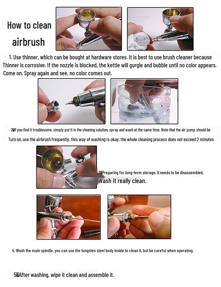 WZ100 Airbrush Compressor Set - Mini Plug-in Turtle Pump for Car, Furniture, and Model Touch-ups
