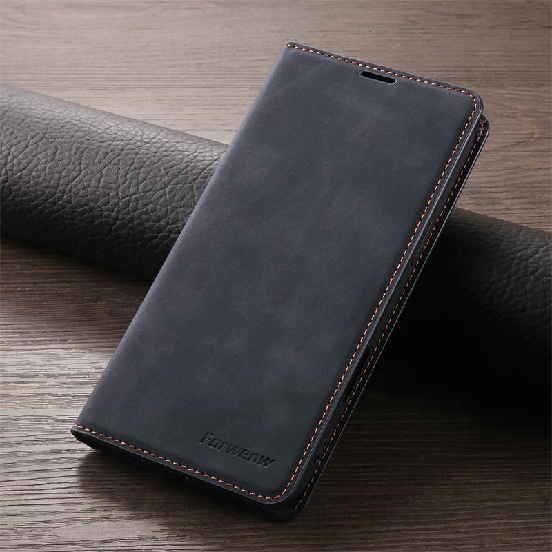 EUCAGR Retro Magnetic Flip PU Leather Case for iPhone 17 Air 17 Pro Max 16E 15 16Pro Max 16 Plus Wallet Card Cover Phone Coque
