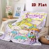 Rugrats 2D Flat Pattern Flannel Blanket High quality All Seasons Warmth and Comfort Perfect for Christmas Gifts.